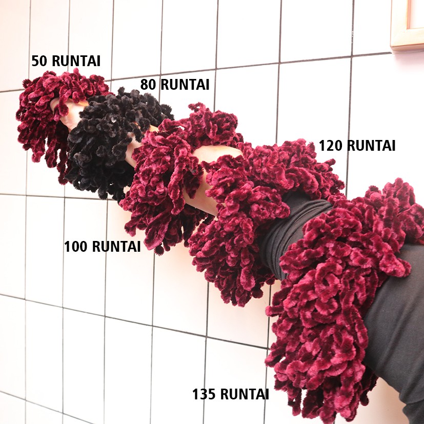 Ikat Rambut Ubur Ubur Kunciran Cendol Jumbo Hijab Cepol Aksesoris Murah-1