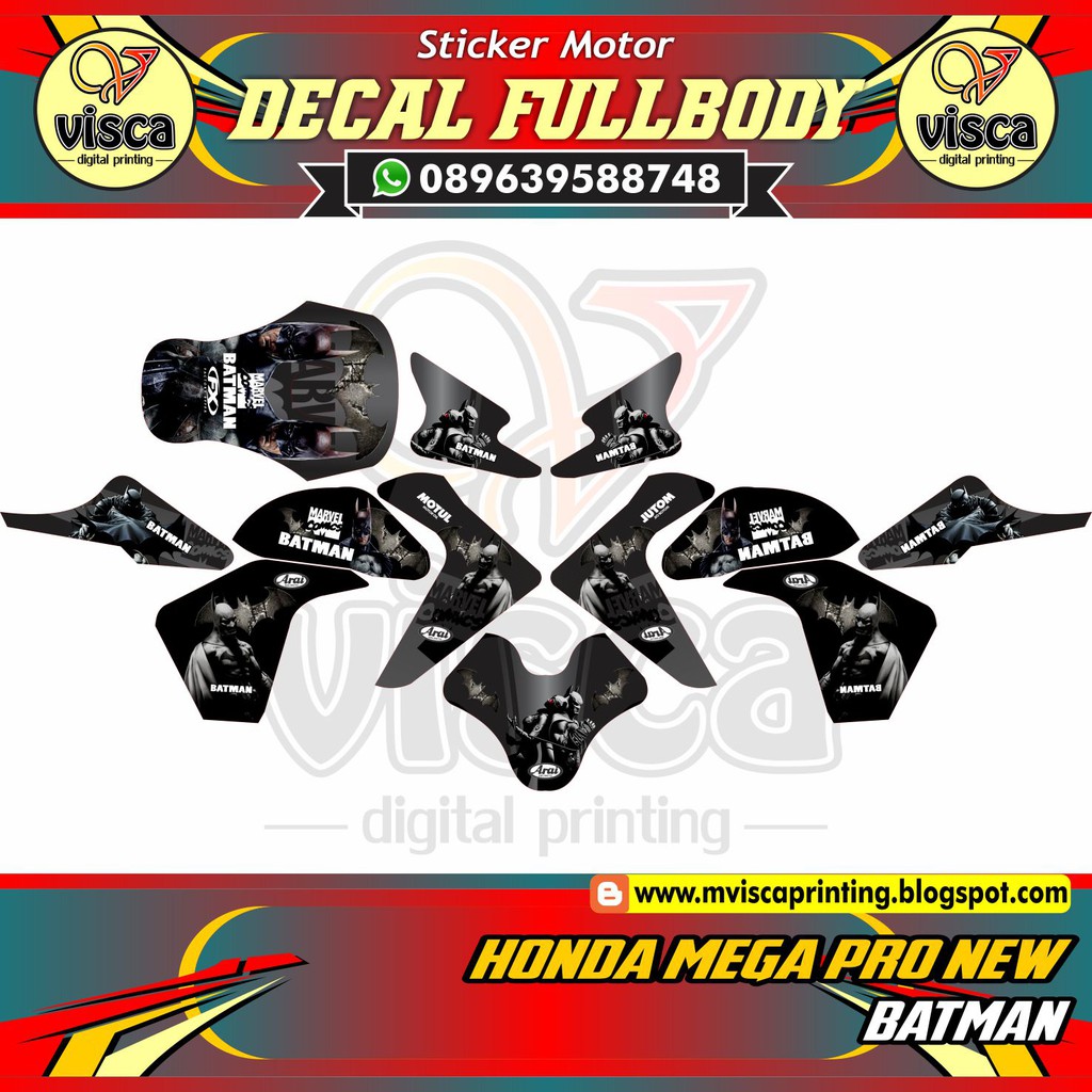 Sticker Mega Pro Decal Mega Pro Striping Motor Mega Pro New Batman