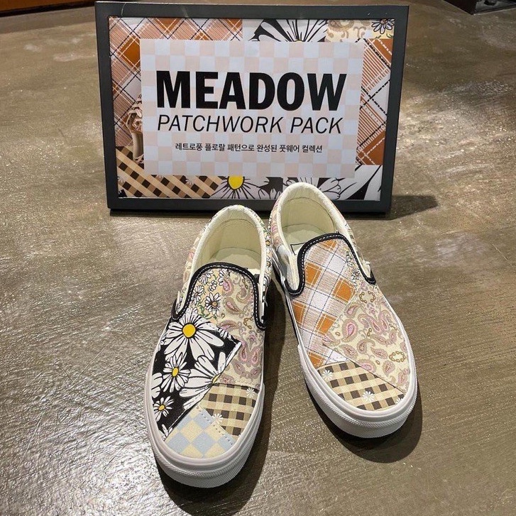 V4NS SLIP-ON MEADOW PATCHWORK CLASSIC ORIGINAL 100%