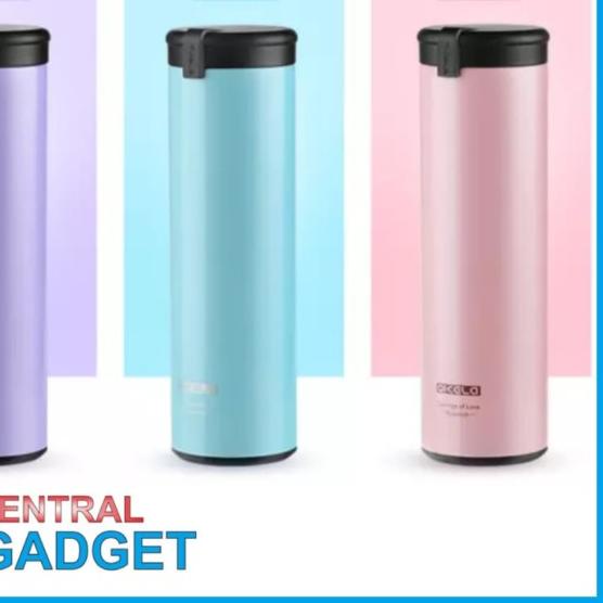 ➻ Thermos Termos Botol Air Minum Panas Dingin Stainless Qkela 450ml - Hitam ◄