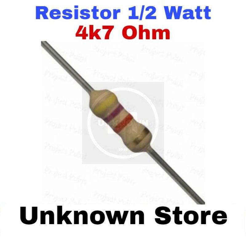 Resistor 1/2 Watt 4k7 ohm (10 Pcs)
