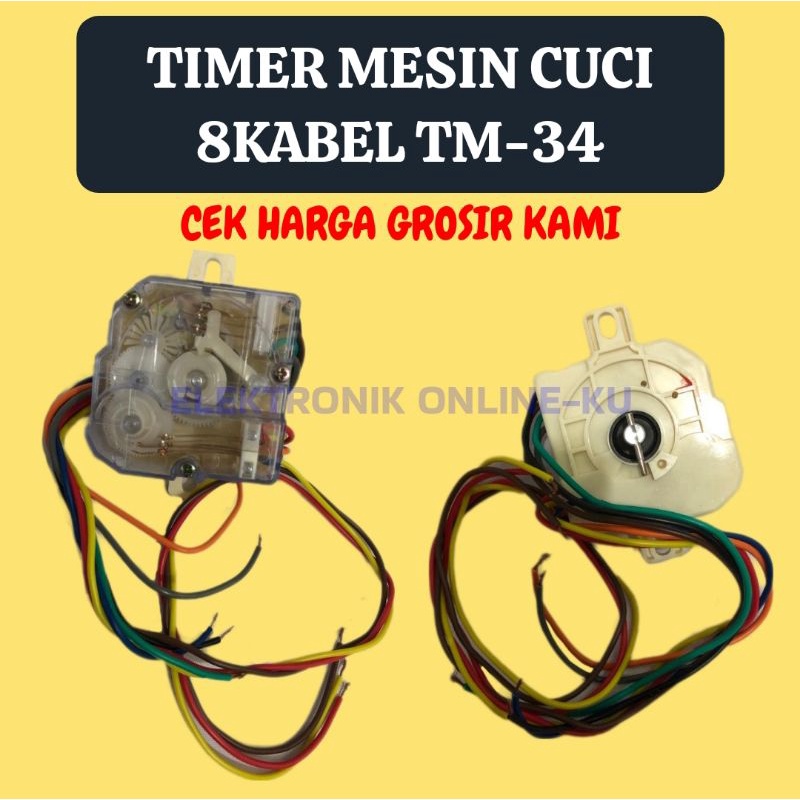 TIMER MESIN CUCI 8 KABEL TM34