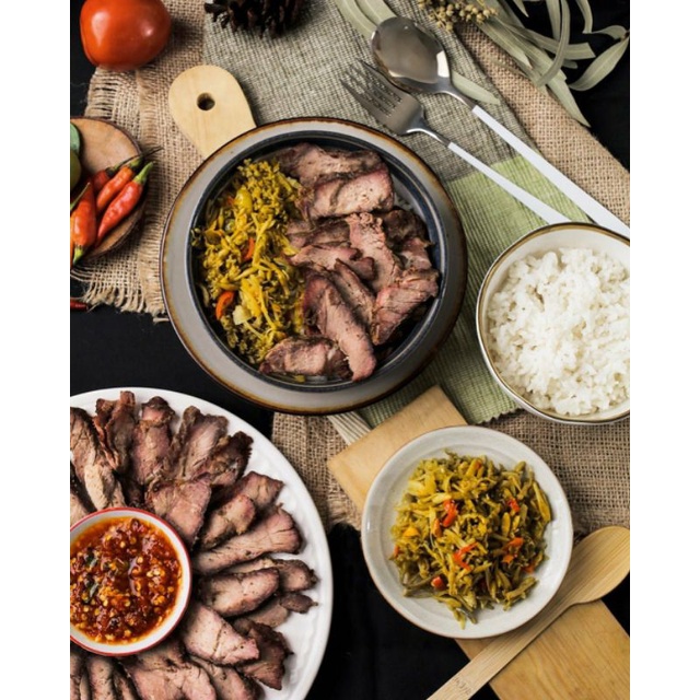 

Sei Sapi beef premium dengan tumis bunga pepaya