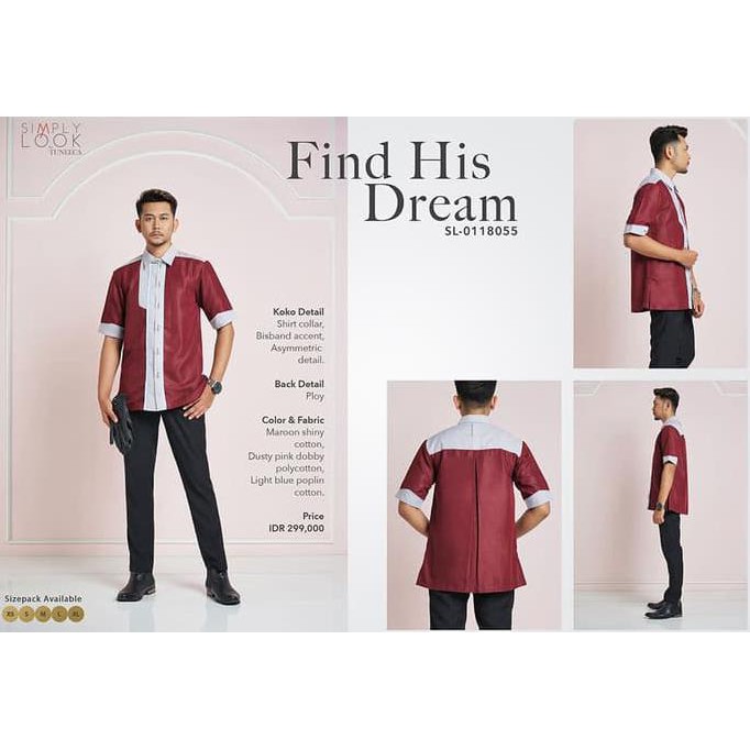 BAJU KOKO LENGAN PENDEK - SIMPLY LOOK SL-0118055 - ORIGINAL - BRANDED