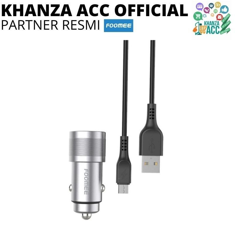 KHANZAACC Foomee BA13 Car Charger Mobil Dual USB Output Fast Charging QC3.0