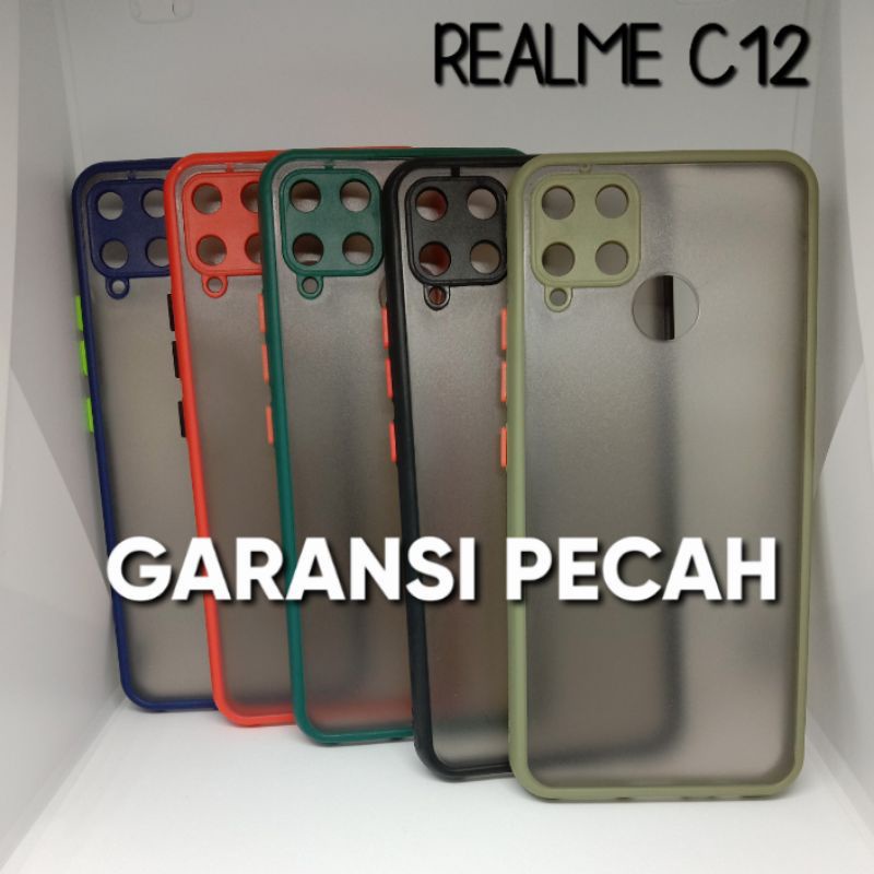 CASE DOVE REALME C12 / C25 CASE TRANSPARAN MACARON