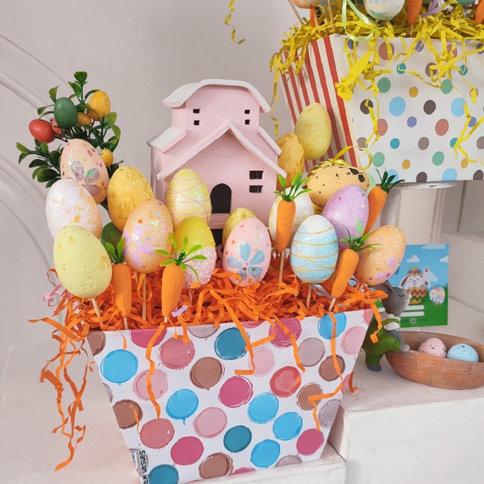 

Paket dekorasi box hampers easter bunny eggs kelinci telur paskah 149