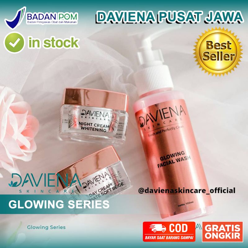 PAKET HEMAT GLOWING SERIES DAVIENA SKINCARE