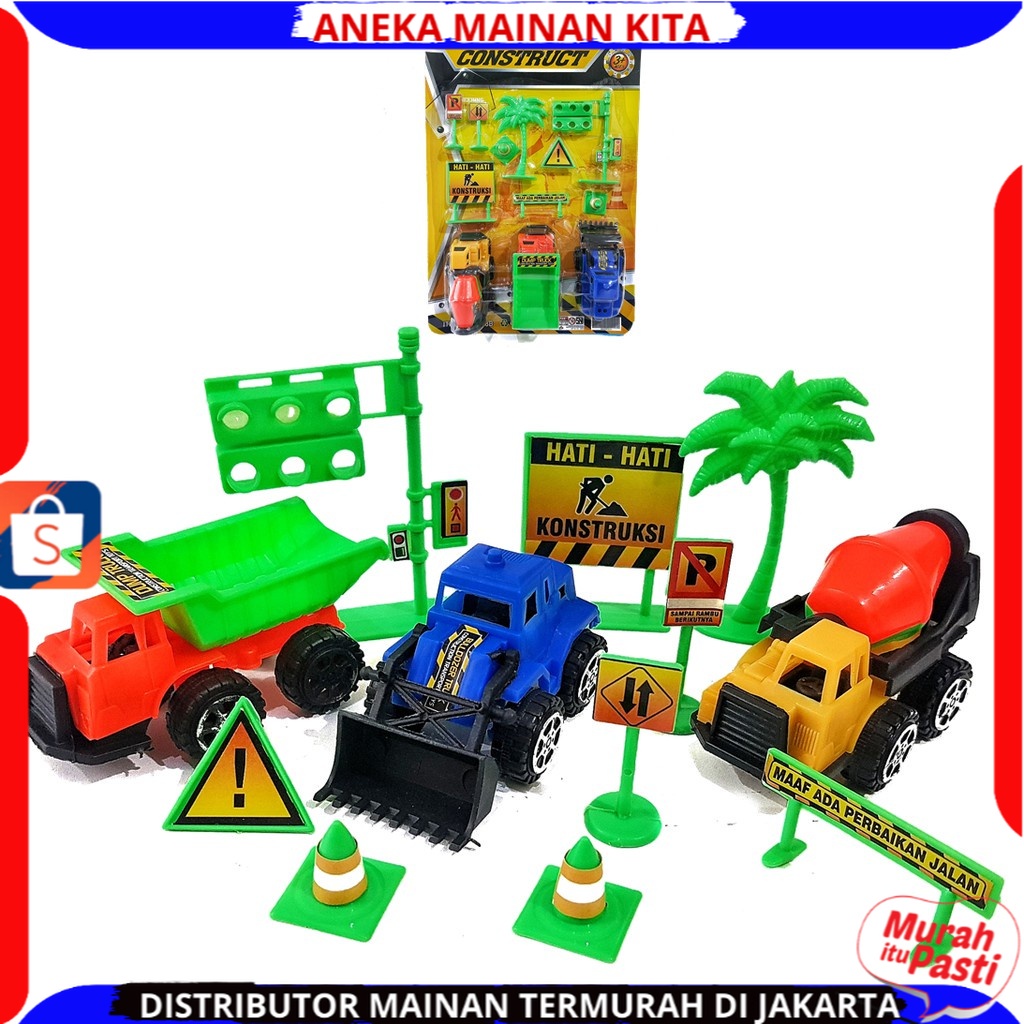 ( PROMO ) BISA COD MAINAN ANAK MOBIL MOBILAN KONTRUKSI VR-03B SUPER CONSTRUCT SET DIECAST MURAH