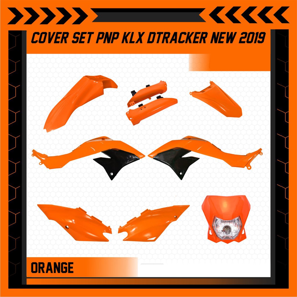 Cover Body KLX Dtracker New PNP KLX 150 BF Warna Biru Hitam Hijau Kuning Orange Merah Putih