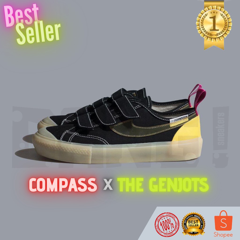 Sepatu Compass With The Genjots Low Version (Magenta/Yellow/Black/Cyan)-1