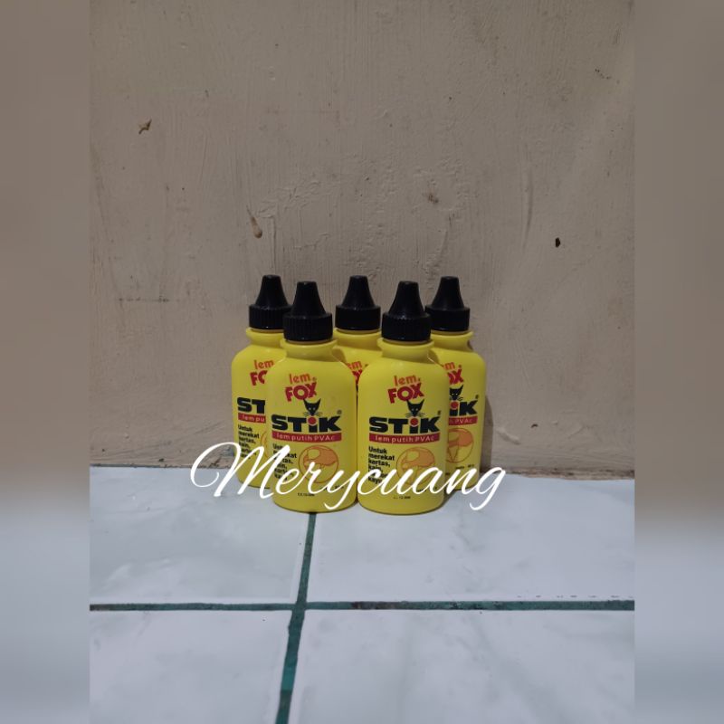 

Lem Fox Stik PVAc Stik O Botol 60 Gram / Perekat Pelengkap ATK / Perekat Kertas
