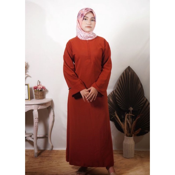 Abaya Basic Merah Maroon