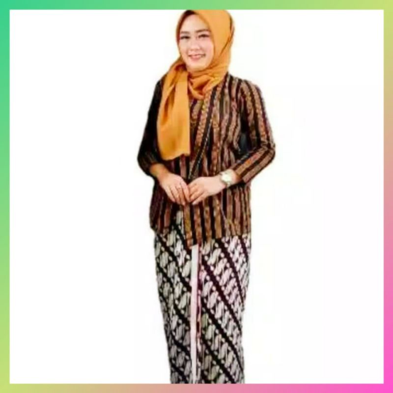 kebaya lurik dewasa/baju jadul dewasa perempuan/pakaian adat Jawa wanita