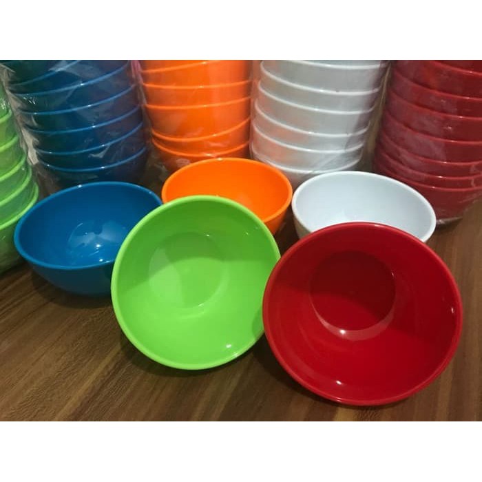 6pcs Mangkok makan semi melamin 105 warna warni Merek 6pcs Mangkok makan semi melamin 105 warna warni Merek