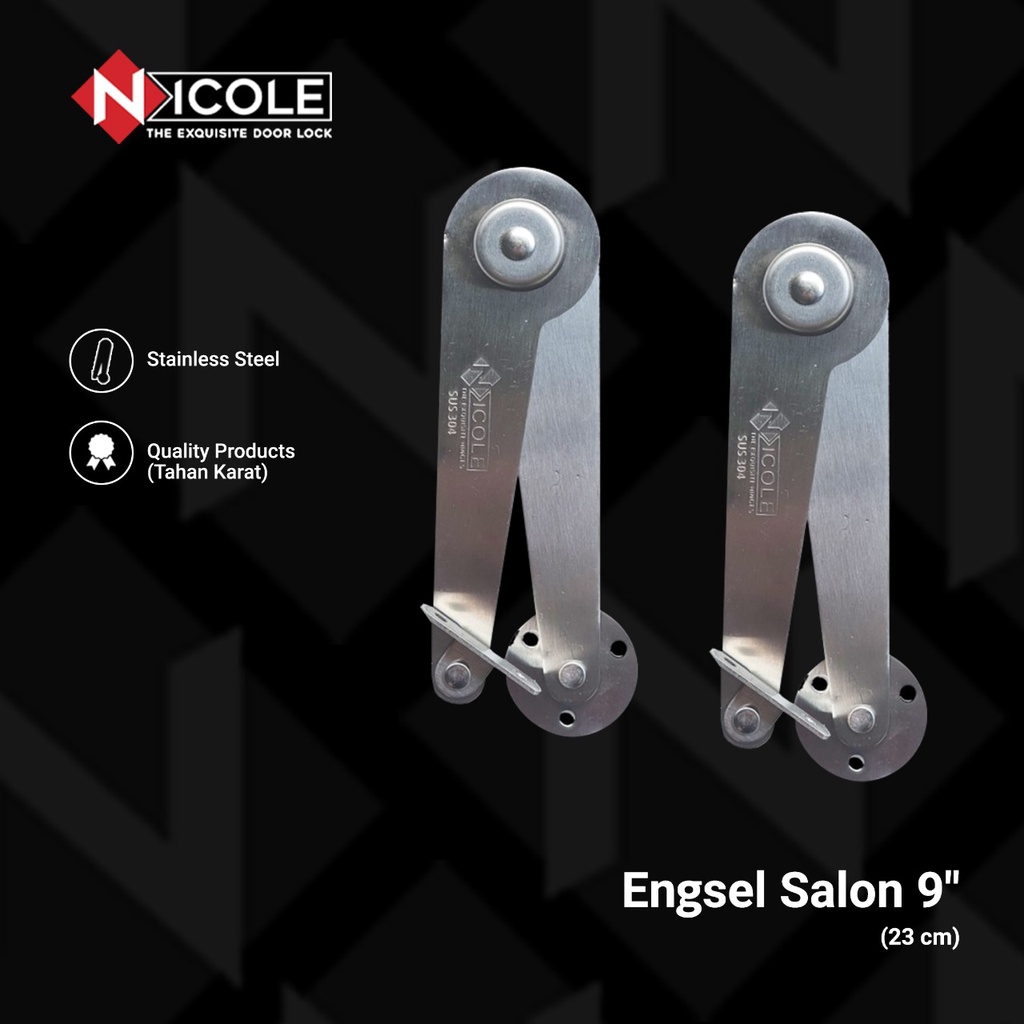 Engsel Salon 9&quot; 22cm / Engsel Sikutan Wayang / Engsel Lemari Stainless Steel