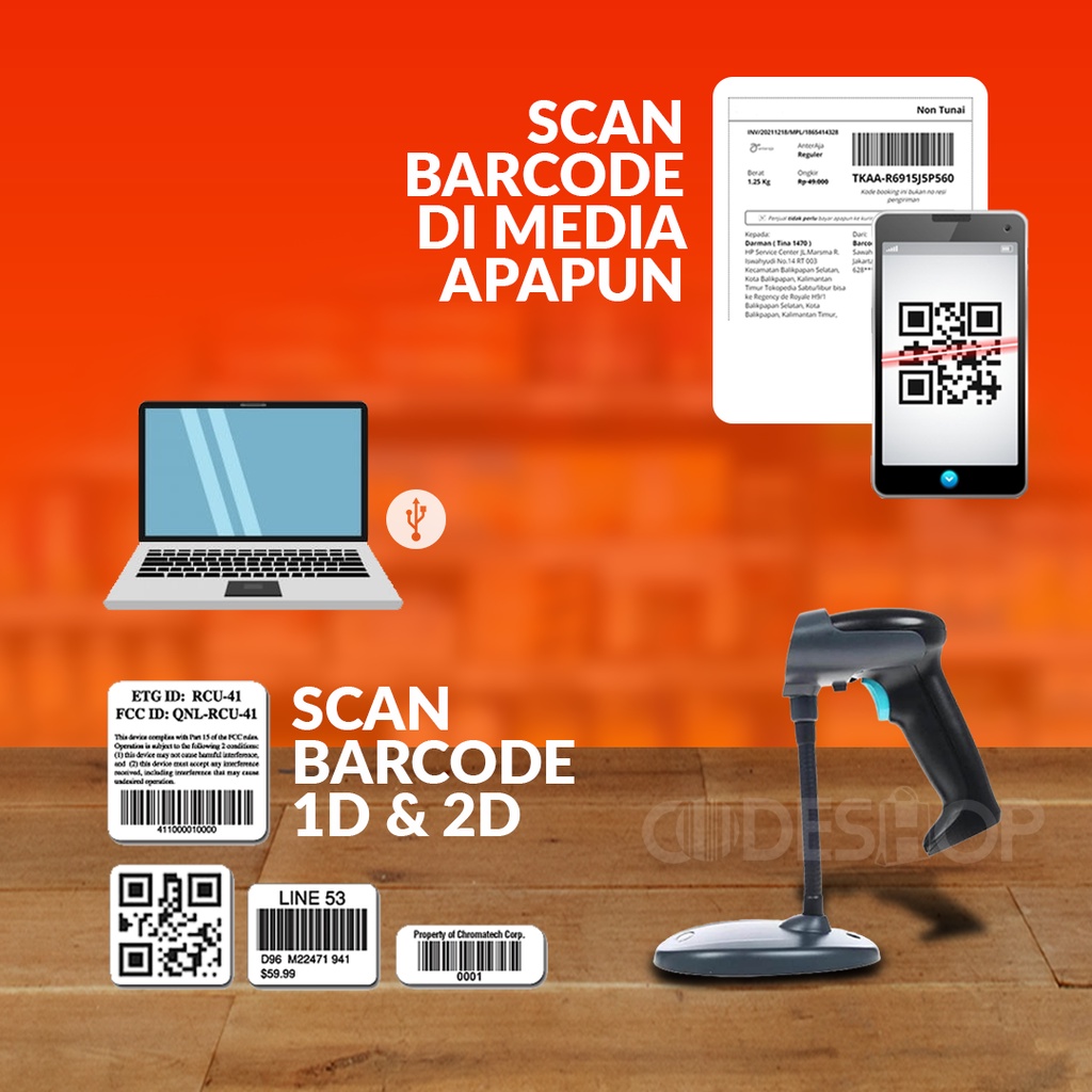 Honeywell HH360 Scanner Barcode Tembak 1D