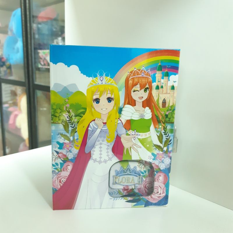 key DIARY BOOK dengan kunci buku diary FLORA II