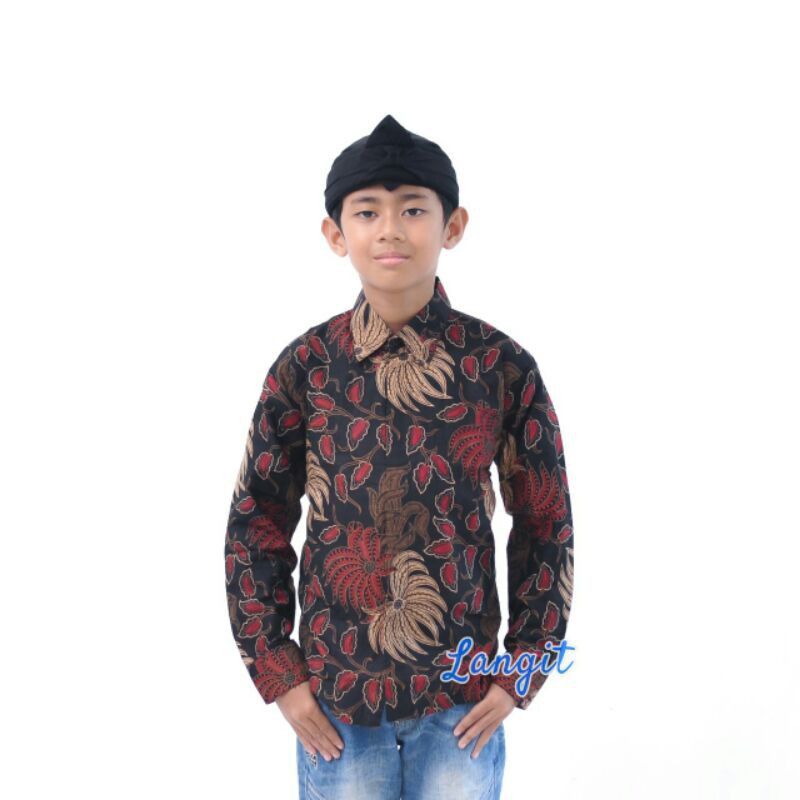 Kemeja batik anak lengan panjang usia 2-12th termurah dan berkualitas tinggi (realpict) dengan foto