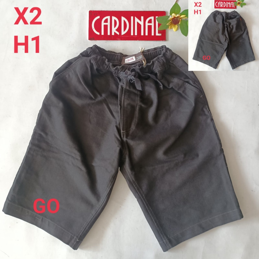 gof XL-2XL CARDINAL CELANA PENDEK KARET KOLOR Katun Casual Soft Jeans Murah Bagus Santai Original