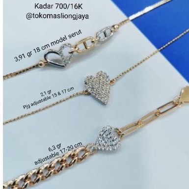 Gelang Model Baru/ Gelang Serut Emas Kadar 700/16k