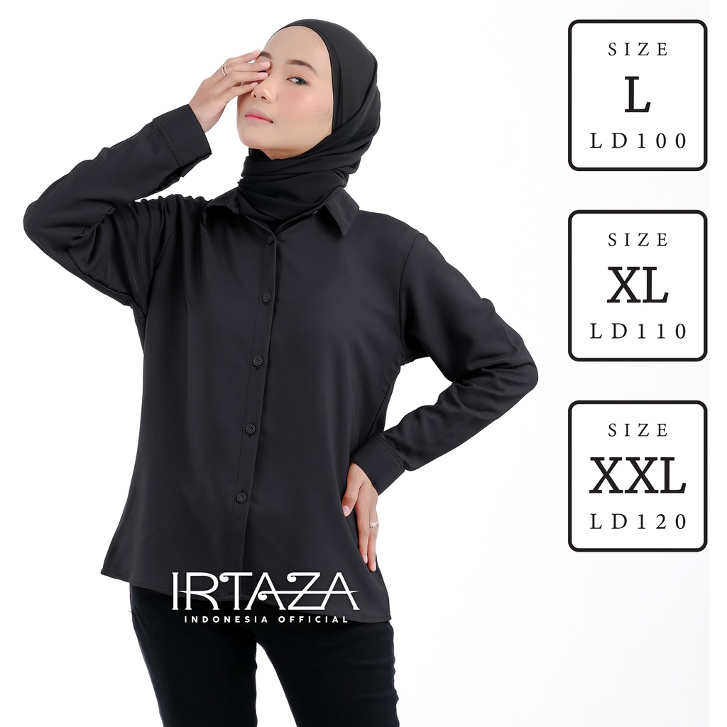 (RAYON TWILL) Kemeja Wanita Polos Original Rayon Twill