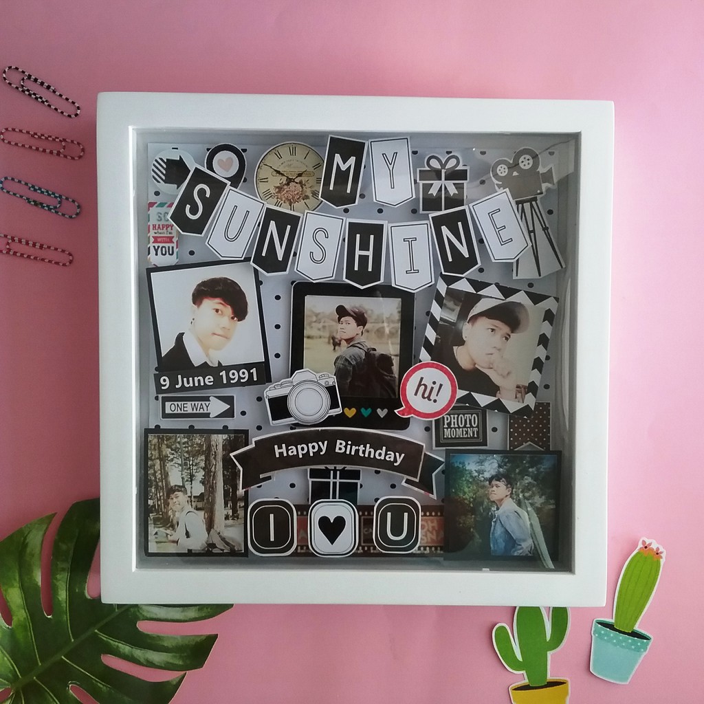 

Scrapframe Custome Paket 1 / Ukuran 28x28x5cm / Tema bebas request