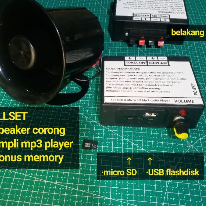 Harga TERMURAAH.. Speaker jualan keliling jingle melody ampli Mp3 player Flashdisk micro SD pengeras