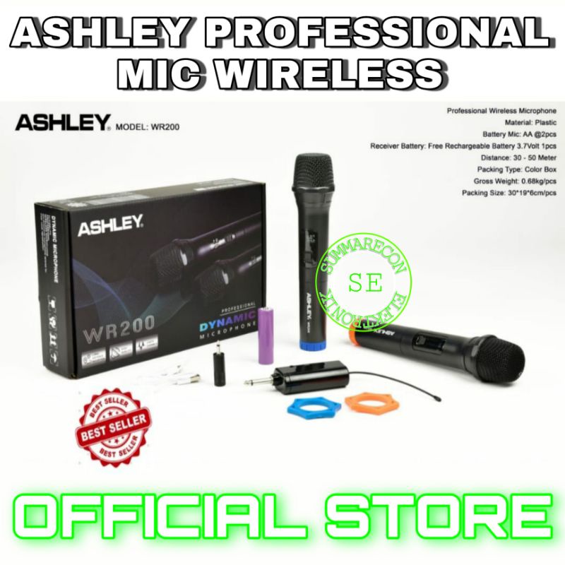 mic wireless ashley original ashley wr 200 mic karaoke