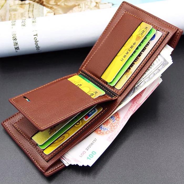 Dompet Pendek Lipat Kulit Pria import MBS-8002-1 texture Kulit Jeruk