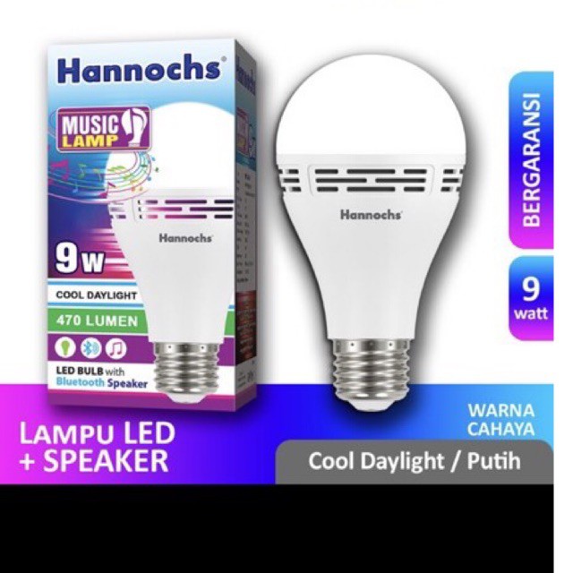 Hannochs Music Lamp + Speaker 9 Watt