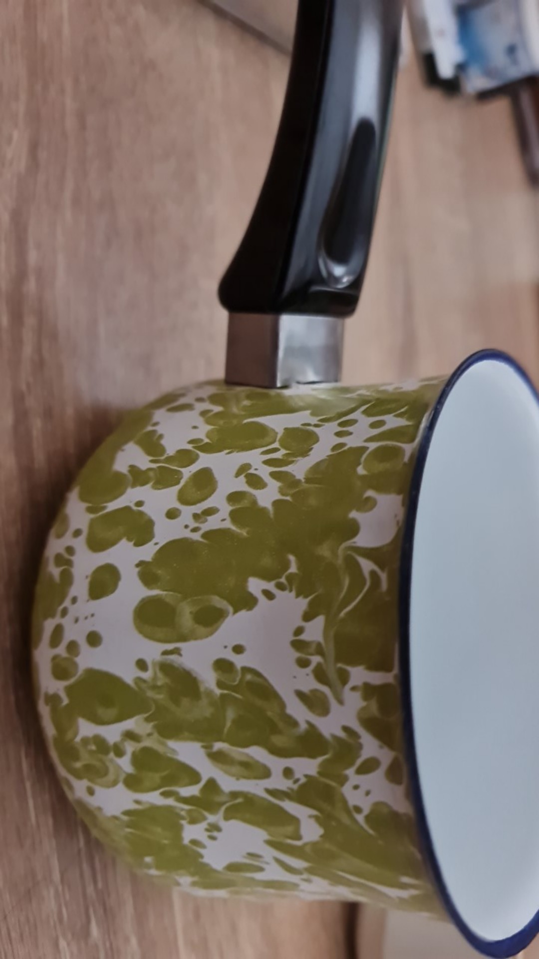 Kedaung Swirl Panci Susu / Milk Pan Green Denby 13 Cm 710 Ml