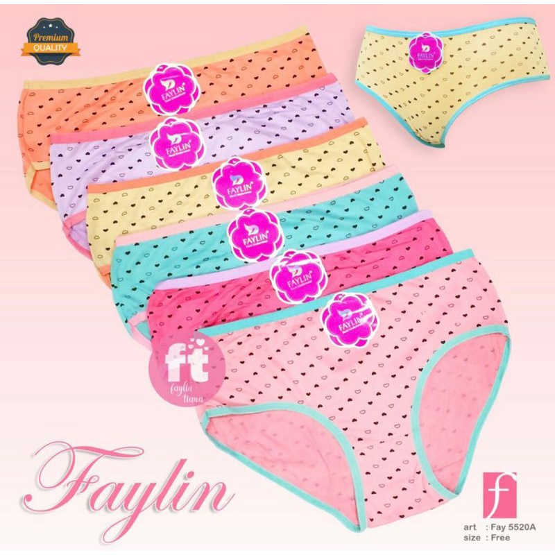 FAYLIN | Celana Dalam Wanita /  CD Remaja Motif LOVE / art Love