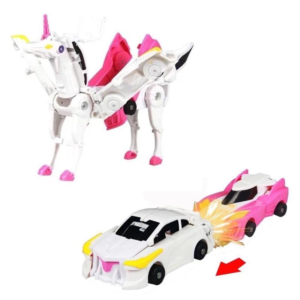 Needway   Unicorn Robot Mainan Anak Ornamen Rumah Kuda Terbang Action Figure Robot Mini Deformation Combining Toys