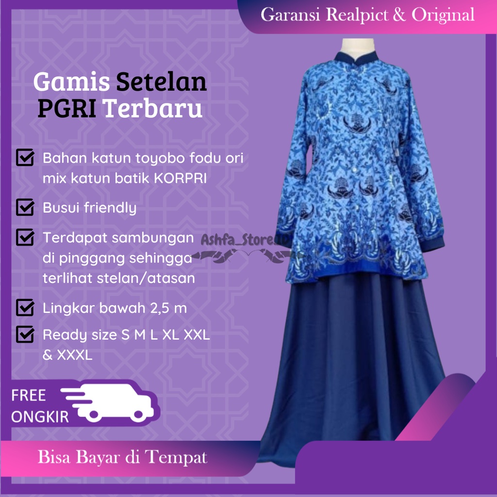 Baju Gamis Wanita Terbaru / Setelan Gamis Korpri / Gamis Korpri Termurah / Setelan Korpri / Setalan 