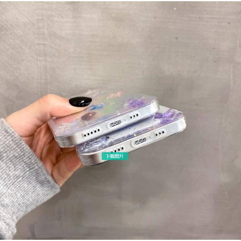 Soft Case Silikon Motif Kupu-Kupu Untuk iPhone 13 12 11 Pro MAX Mini X XS MAX XR SE 2022 2020 7 8 Plus