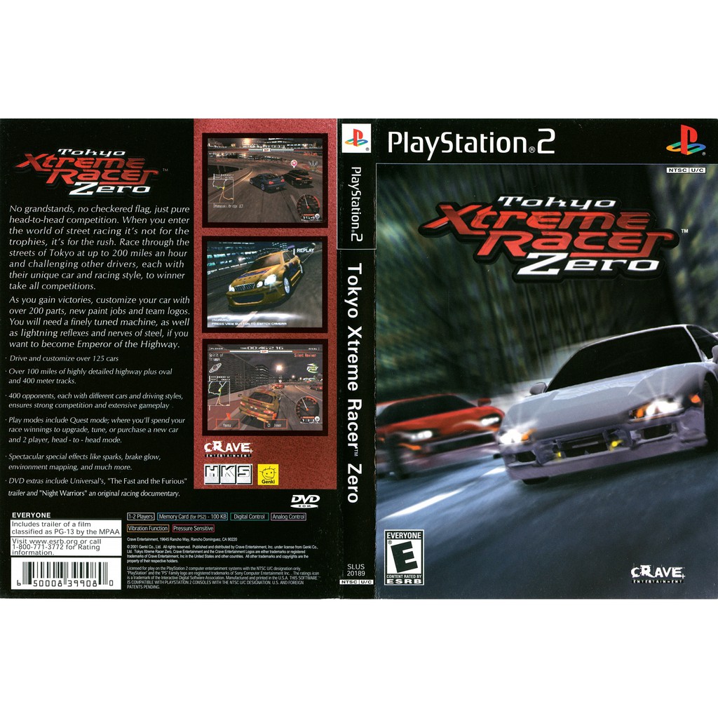 Kaset PS2 Game Tokyo Xtreme Racer - Zero