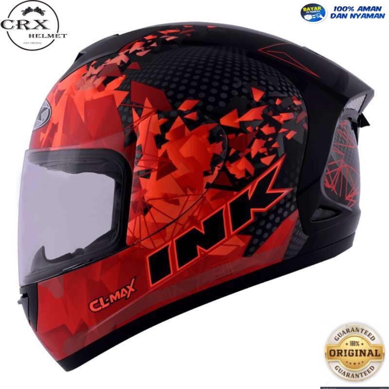 Helm INK CL MAX Seri 6 Motif Red Black FullFace Original