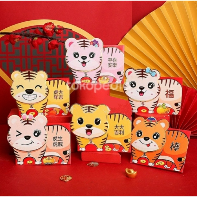 

Angpao Macan Kartun Dompet Kecil Kado Hadiah Imlek Lucu Bagus Kekinian