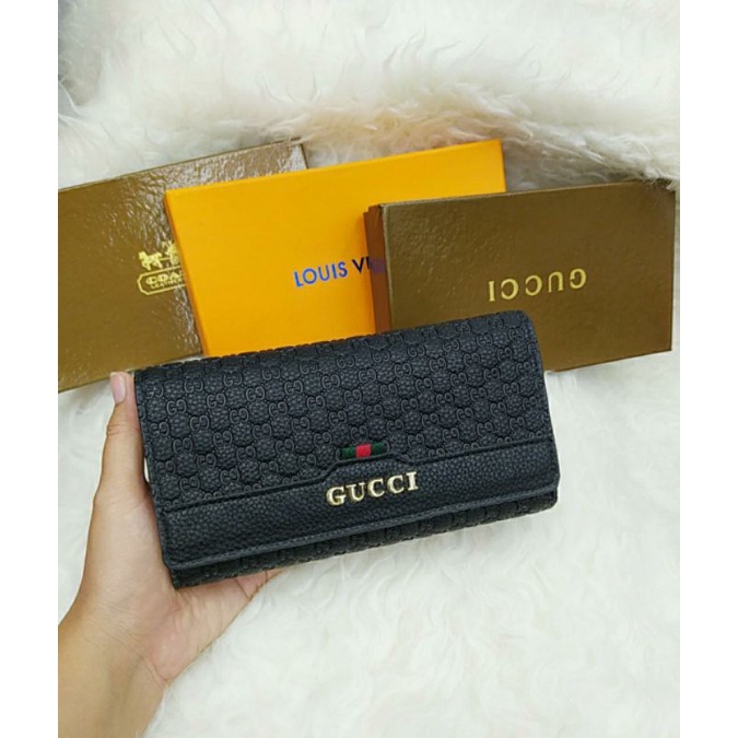 Dompet Panjang Lipat 3 Tutup Wanita Freebox