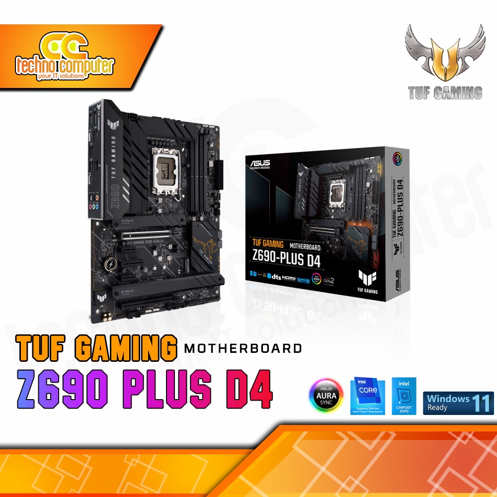 MOTHERBOARD ASUS TUF GAMING Z690-PLUS D4 - ATX, LGA1700, Z690, DDR4