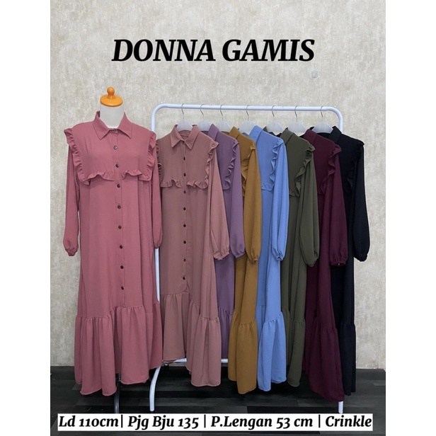 DONNA GAMIS CRINKLE POLOS ALL SIZE FIT XL BUSUI BUMIL FRIENDLY PGMTA