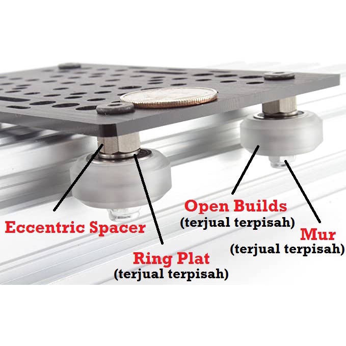 [HAEBOT] Openbuilds Eccentric Excentric Spacer M5 6mm Hex 8x6 V Groove 10x6 V Slot Stainless Steel