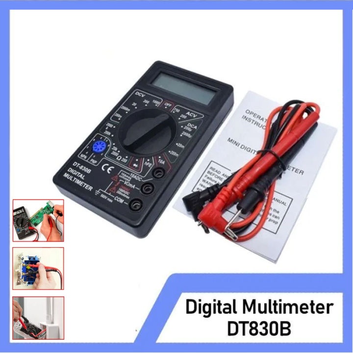 Digital Multitester Avometer DT-830B DT830B Mini Digital Multimeter - Multi Tester Avo meter Digital