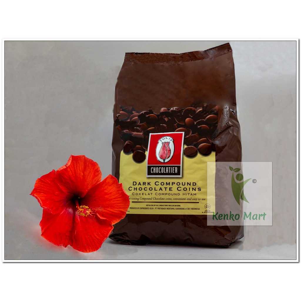 Tulip Dark Compound Chocolate COIN 2.5kg - Cokelat TULIP Koin Kemasan Original 2.5 kg