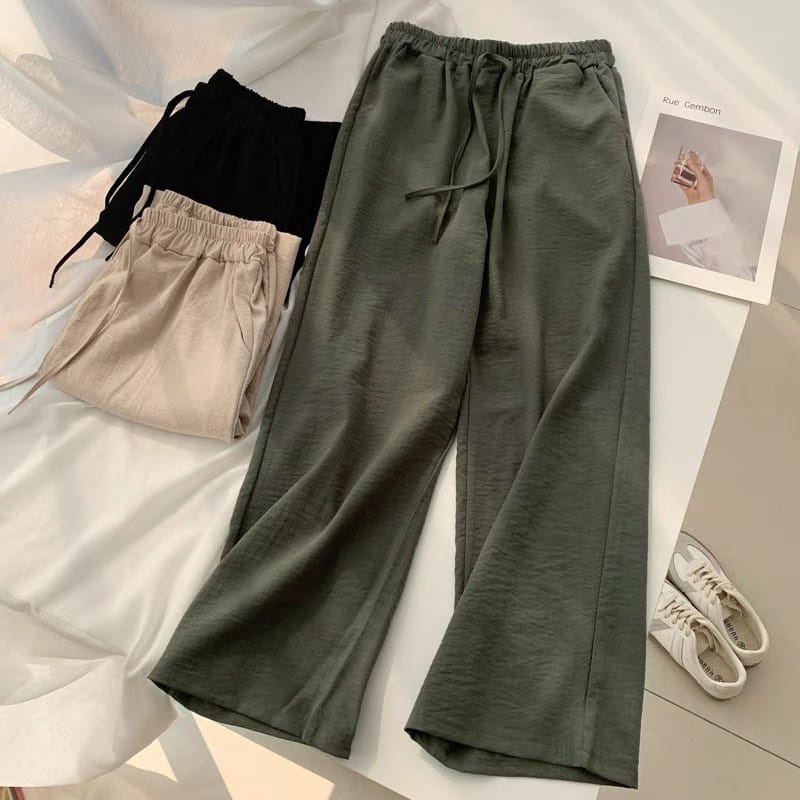 CELANA KULOT CRINCLE / KULOT HIGHWAIST / CELANA PANJANG / BAWAHAN WANITA / OOTD SIMPLE / KRINKEL