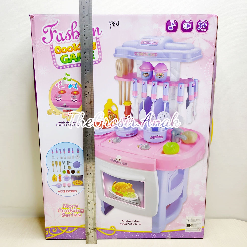 Fasbion Cooking Game JUMBO Mainan Dapur Mini Lampu Musik Masak-masakan