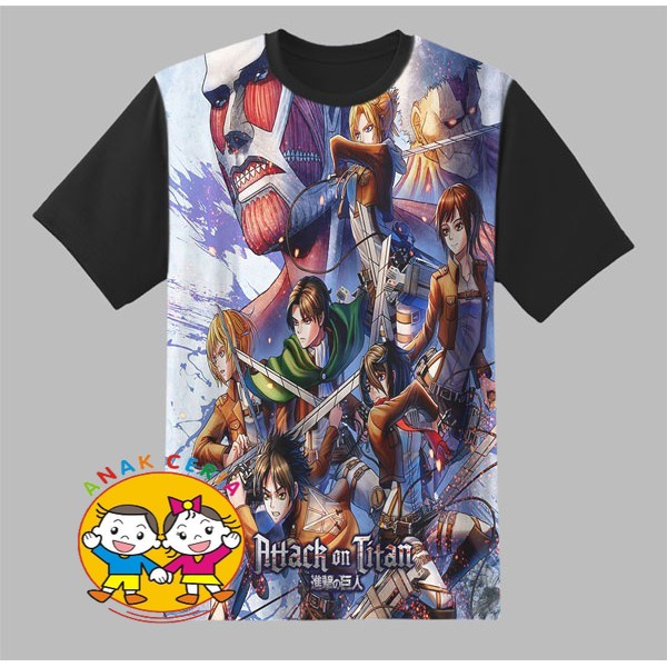 Kaos Anak Anime Game Attack On Titan Eren AOT 3D Baju Anak Anime Game Attack On Titan Eren AOT 3D Pa
