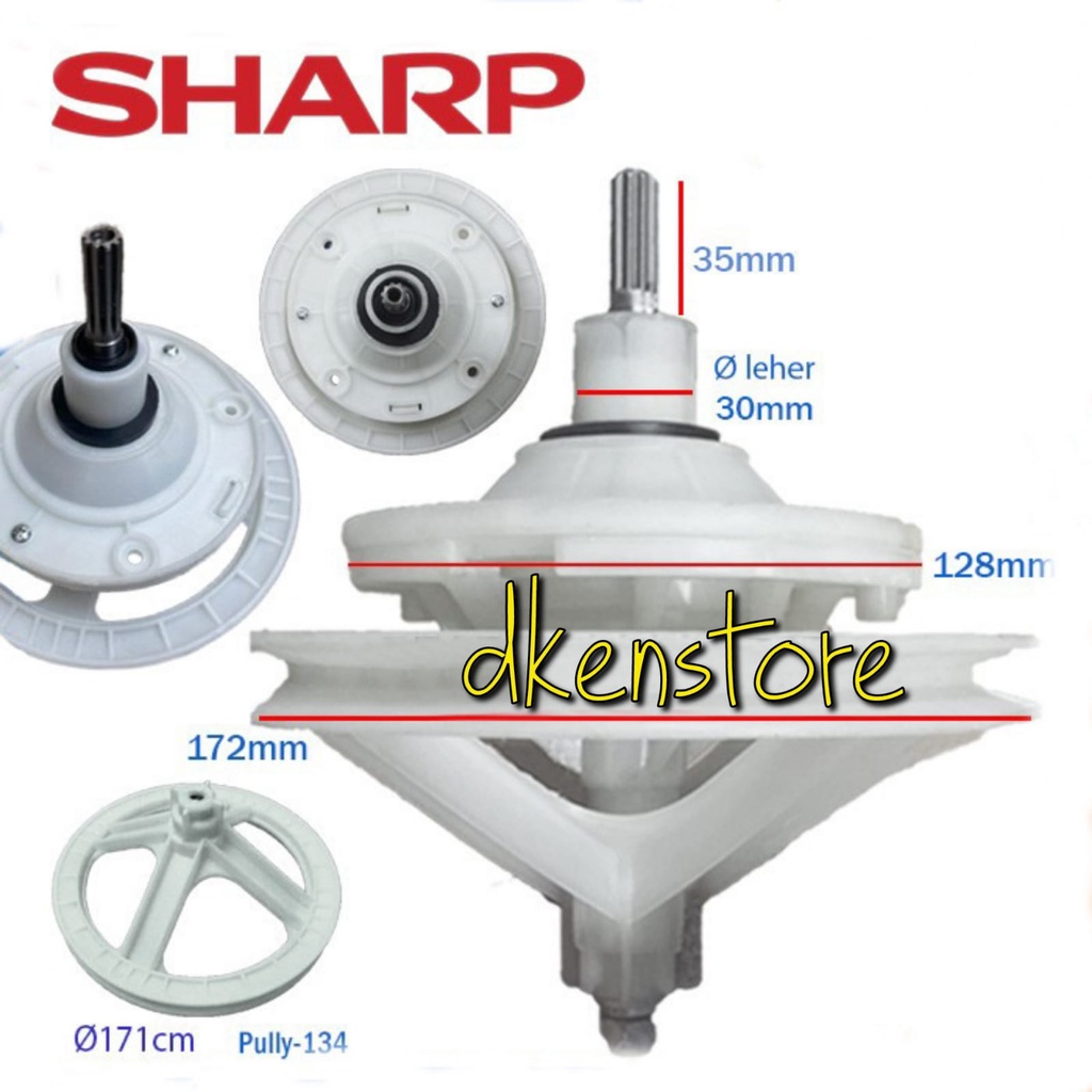 Gearbox Sharp 10z  pully 172mm 10gigi