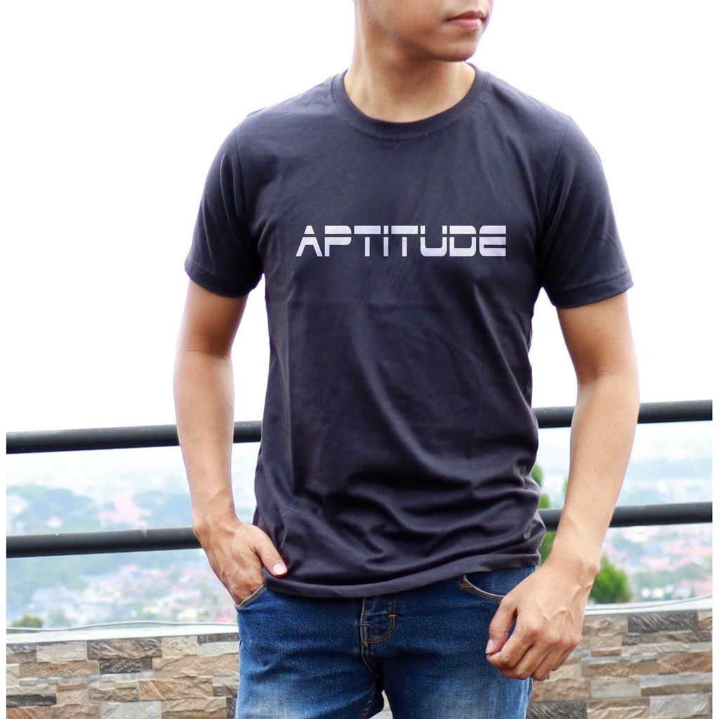 JOPPERSIDE TSHIRT KAOS DISTRO TULISAN APTITUDE PRIA ORIGINAL PREMIUM TS23